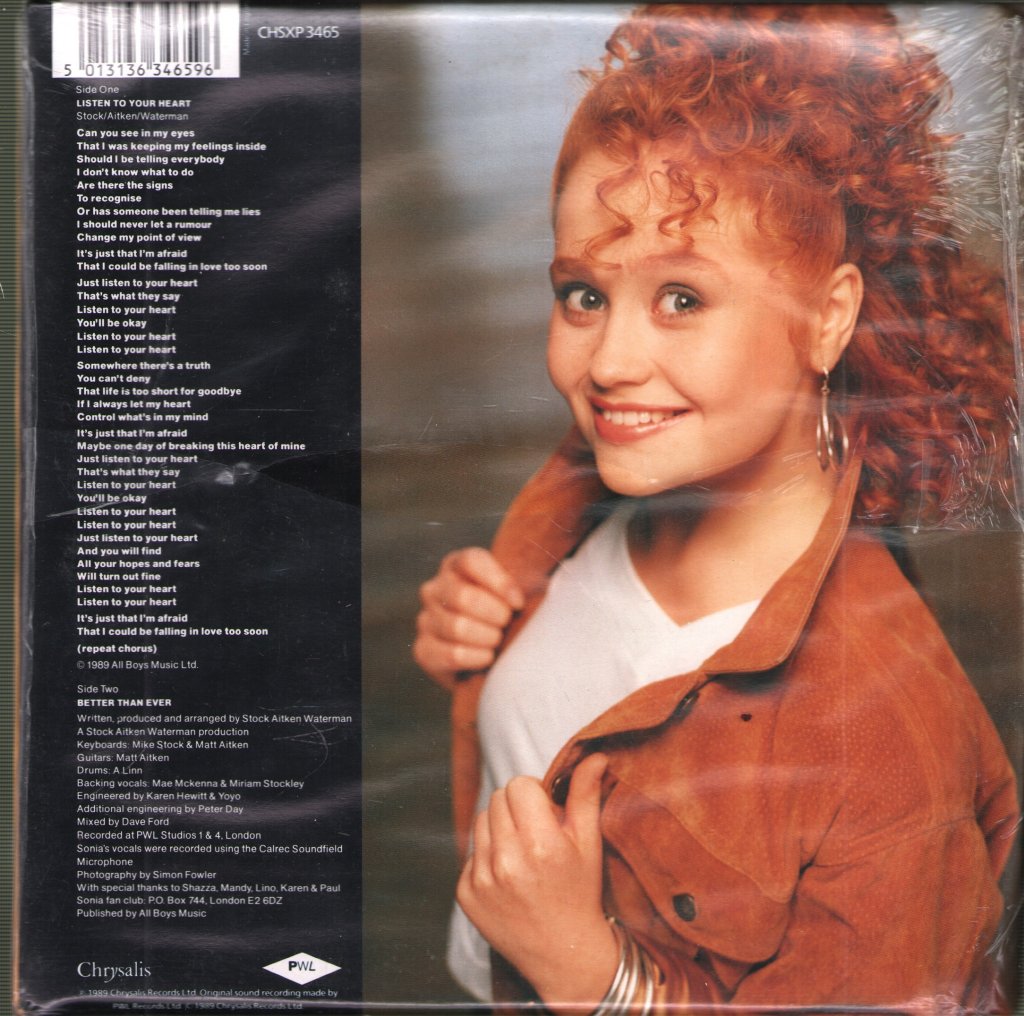 Sonia - Listen To Your Heart - 7 Inch