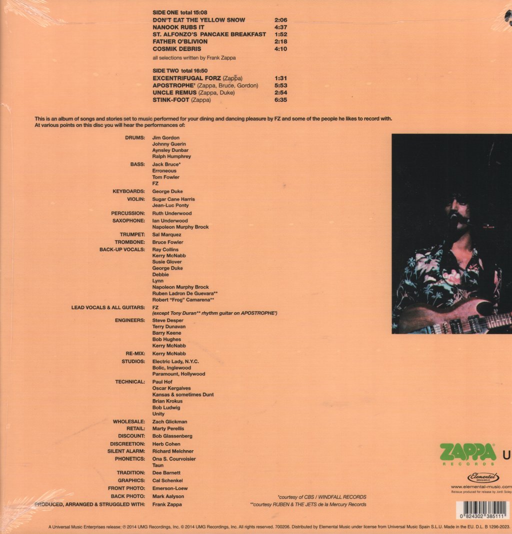 Frank Zappa - Apostrophe (') - Lp