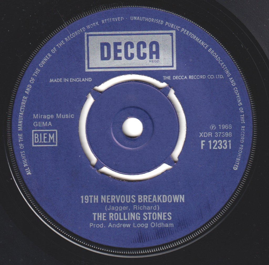 Rolling Stones - 19Th Nervous Breakdown - 7 Inch