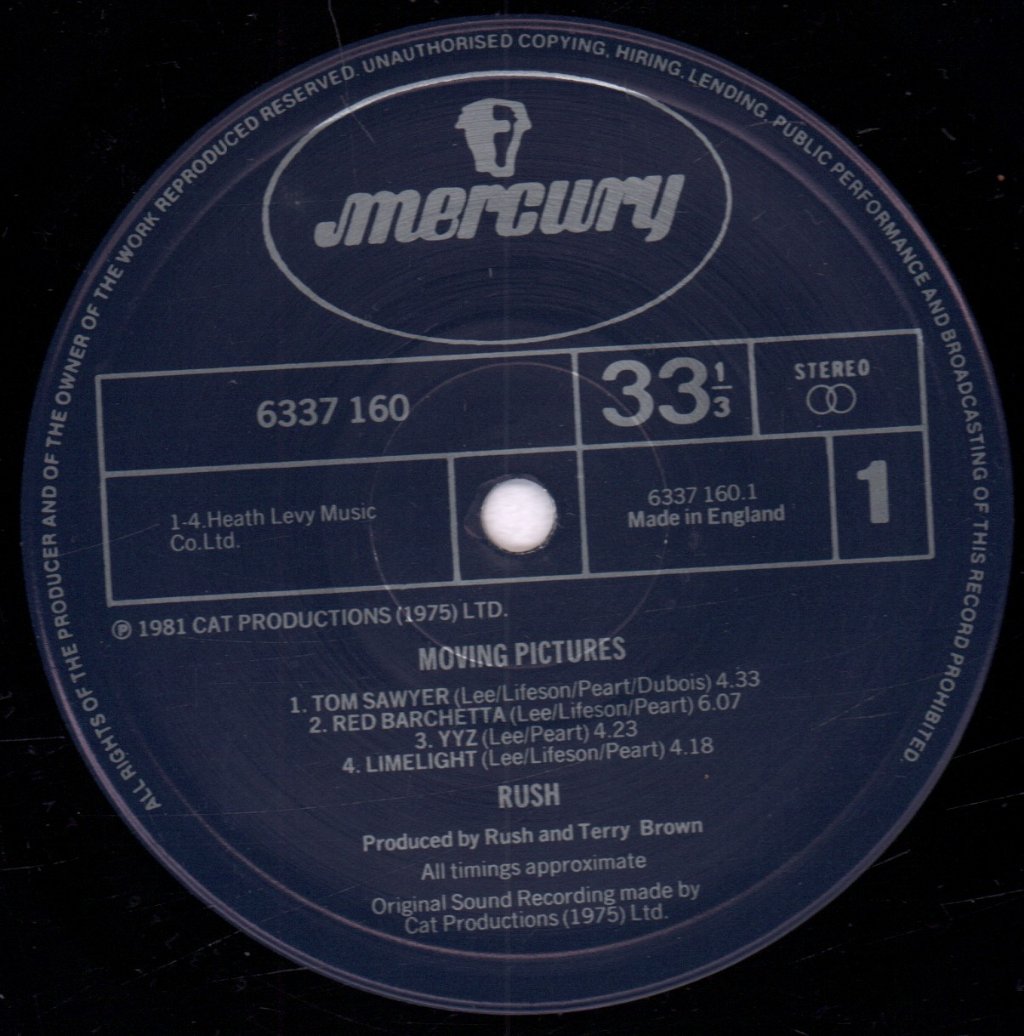 Rush - Moving Pictures - Lp