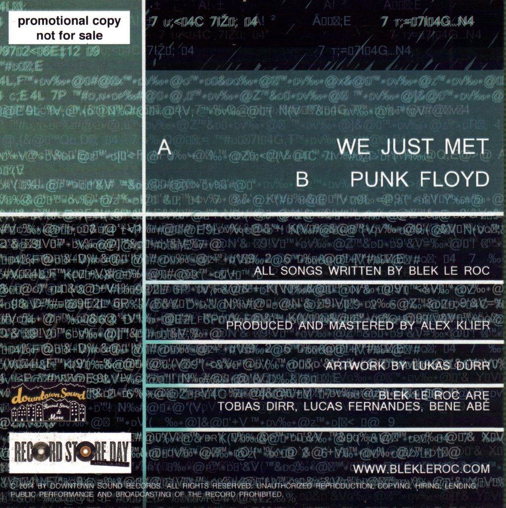 Blek Le Roc - We Just Met - 7 Inch
