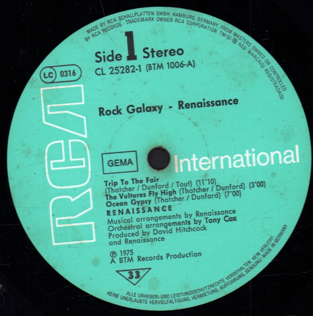 Renaissance (Rock/Prog Group) - Rock Galaxy - Double Lp