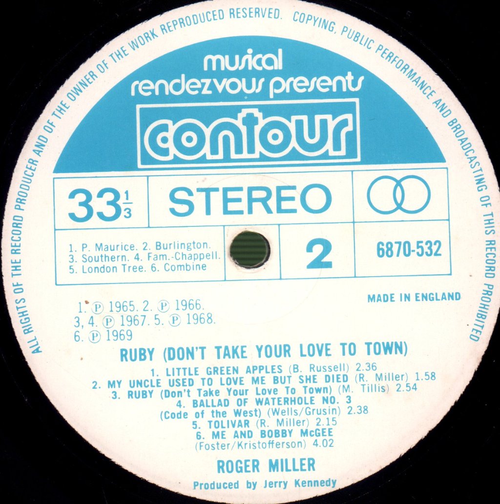 Roger Miller - Ruby - Lp