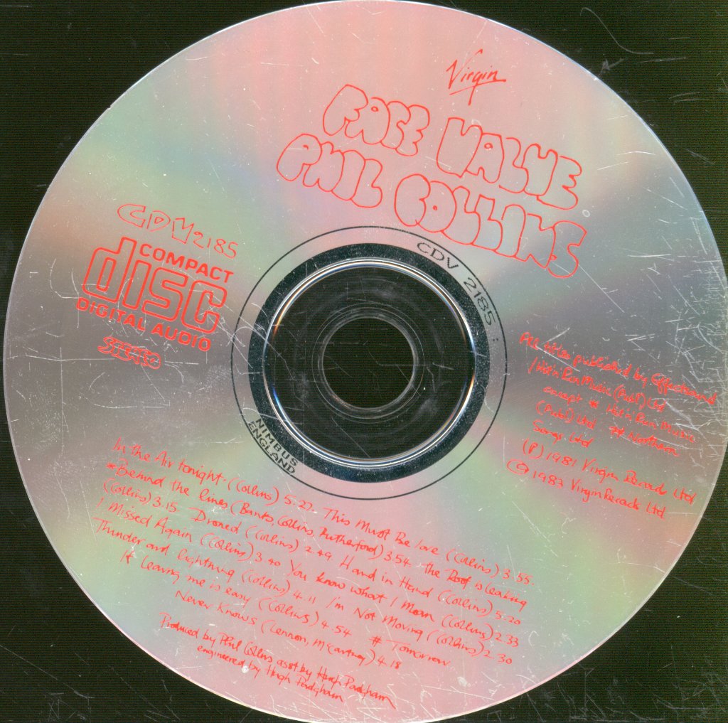 Phil Collins - Face Value - Cd
