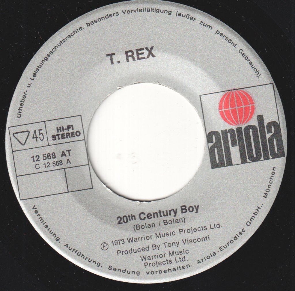 T Rex - 20Th Century Boy - 7 Inch