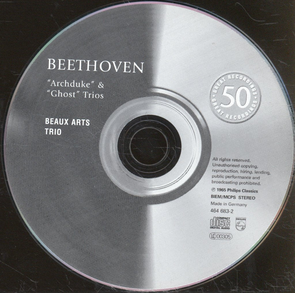 Beaux Arts Trio - Beethoven - Trios "Archduke" & "Ghost" - Cd
