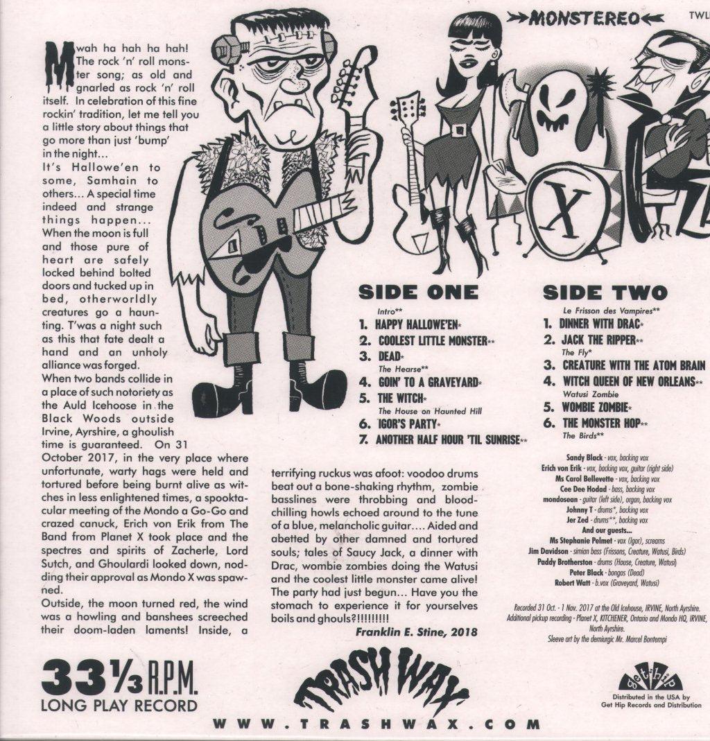 Mondo "X" - Sensational Spooktastic Rock'n'Roll Monster Show - Lp