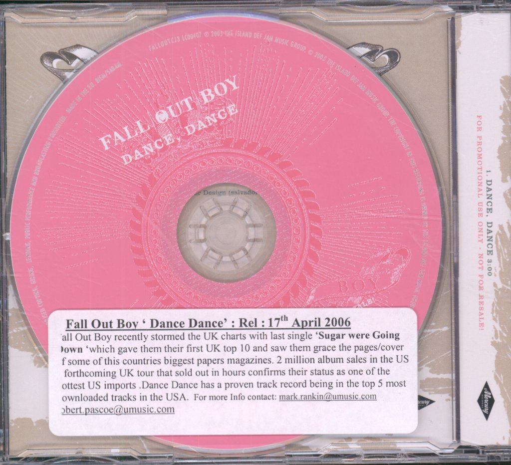 Fall Out Boy - Dance, Dance - Cd
