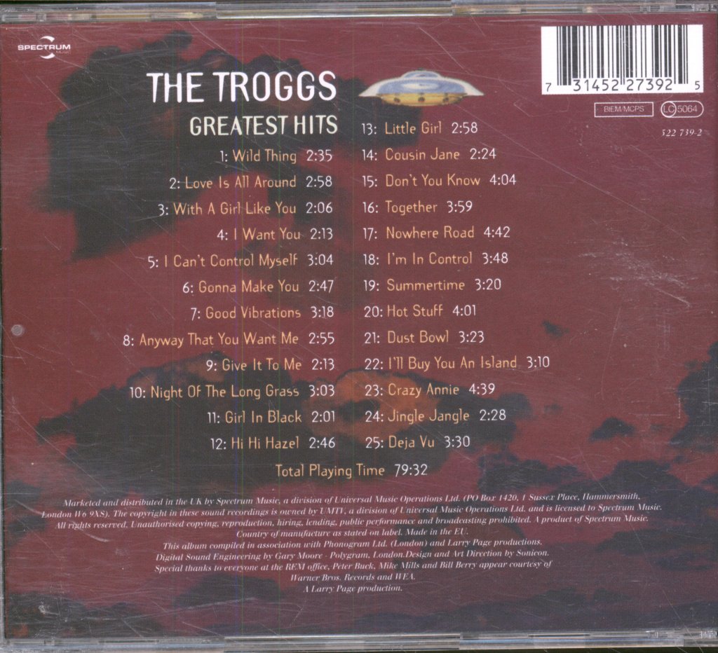 Troggs - Greatest Hits - Cd