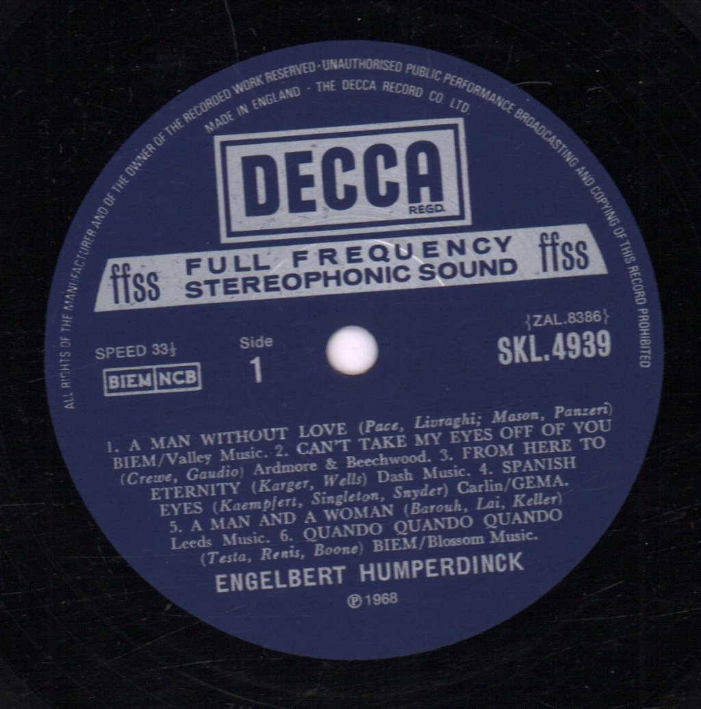Engelbert Humperdinck - A Man Without Love - Lp