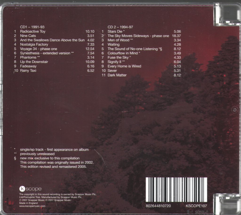 Porcupine Tree - Stars Die (The Delerium Years 1991 - 1997) - Double Cd