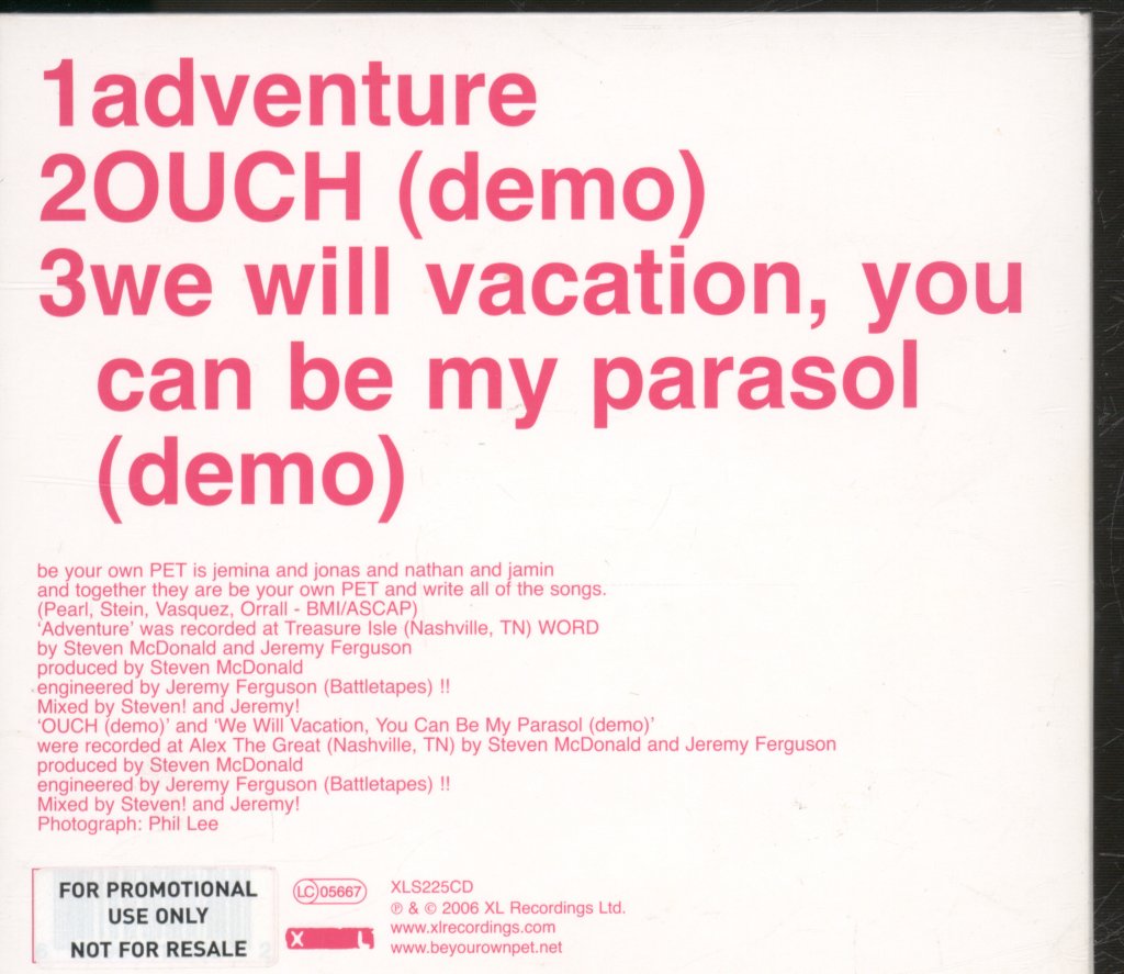 Be Your Own Pet - Adventure - Cd
