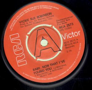 Vickie Sue Robinson - Baby Now That I've Found You - 7 Inch