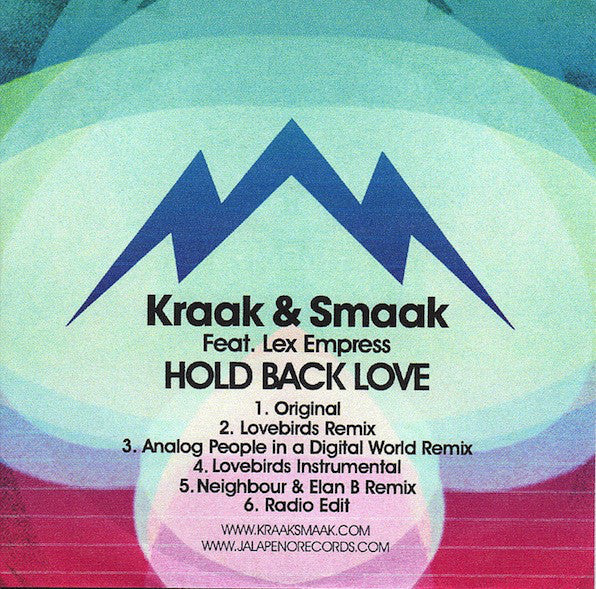 kraak and smaak - Hold Back Love - Cdr