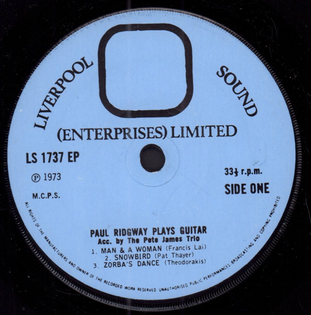Paul Ridgway - Plays Guitar - 7 Inch