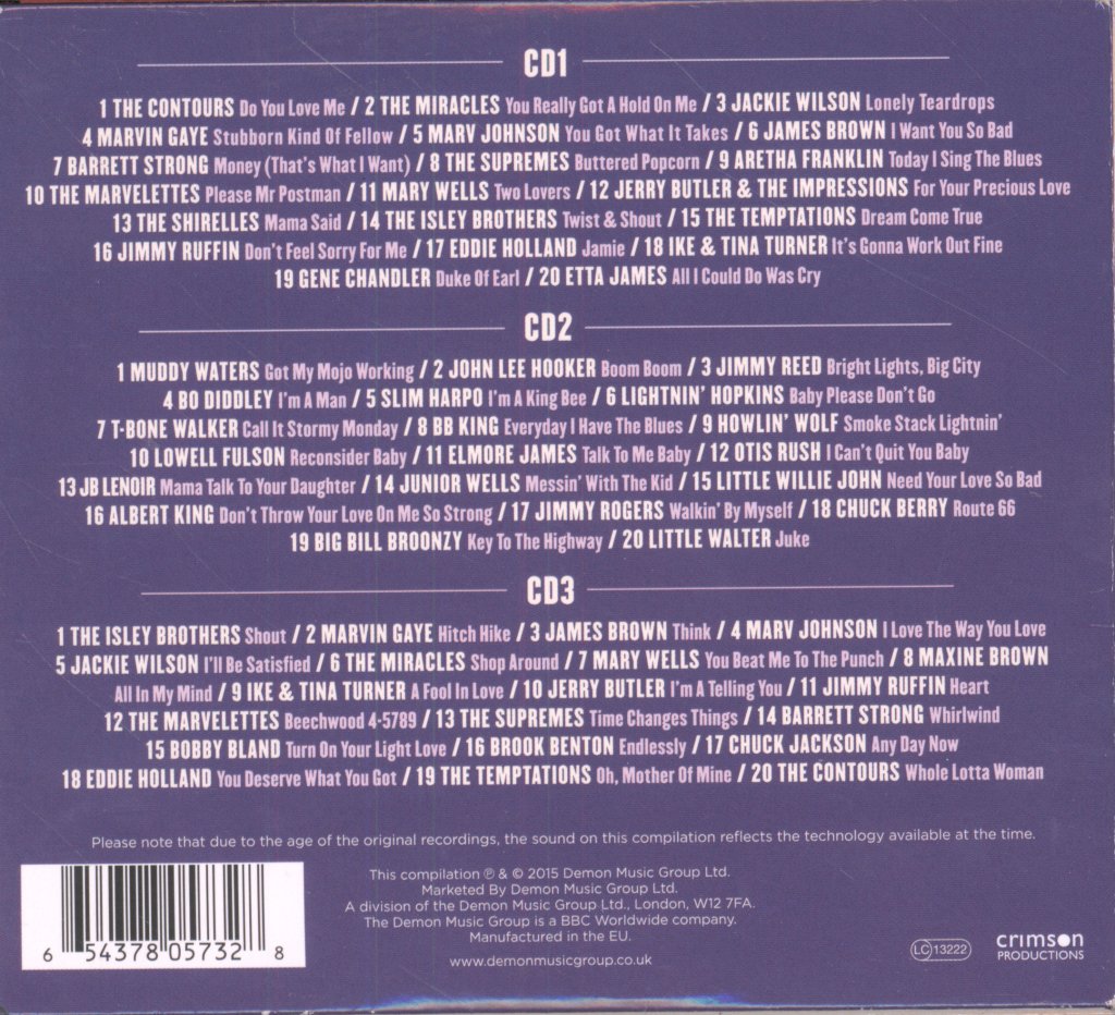 Various Artists - A Whole Lotta Blues & Soul - Triple Cd