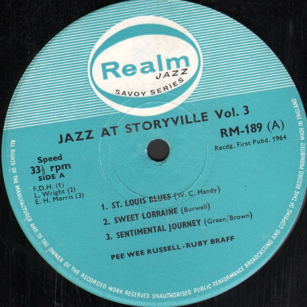 Peewee Russell and Ruby Braff - Jazz At Storyville Volume 3 - Lp