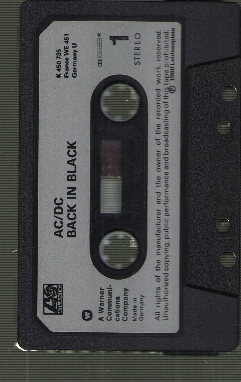 AC/DC - Back In Black - Cassette