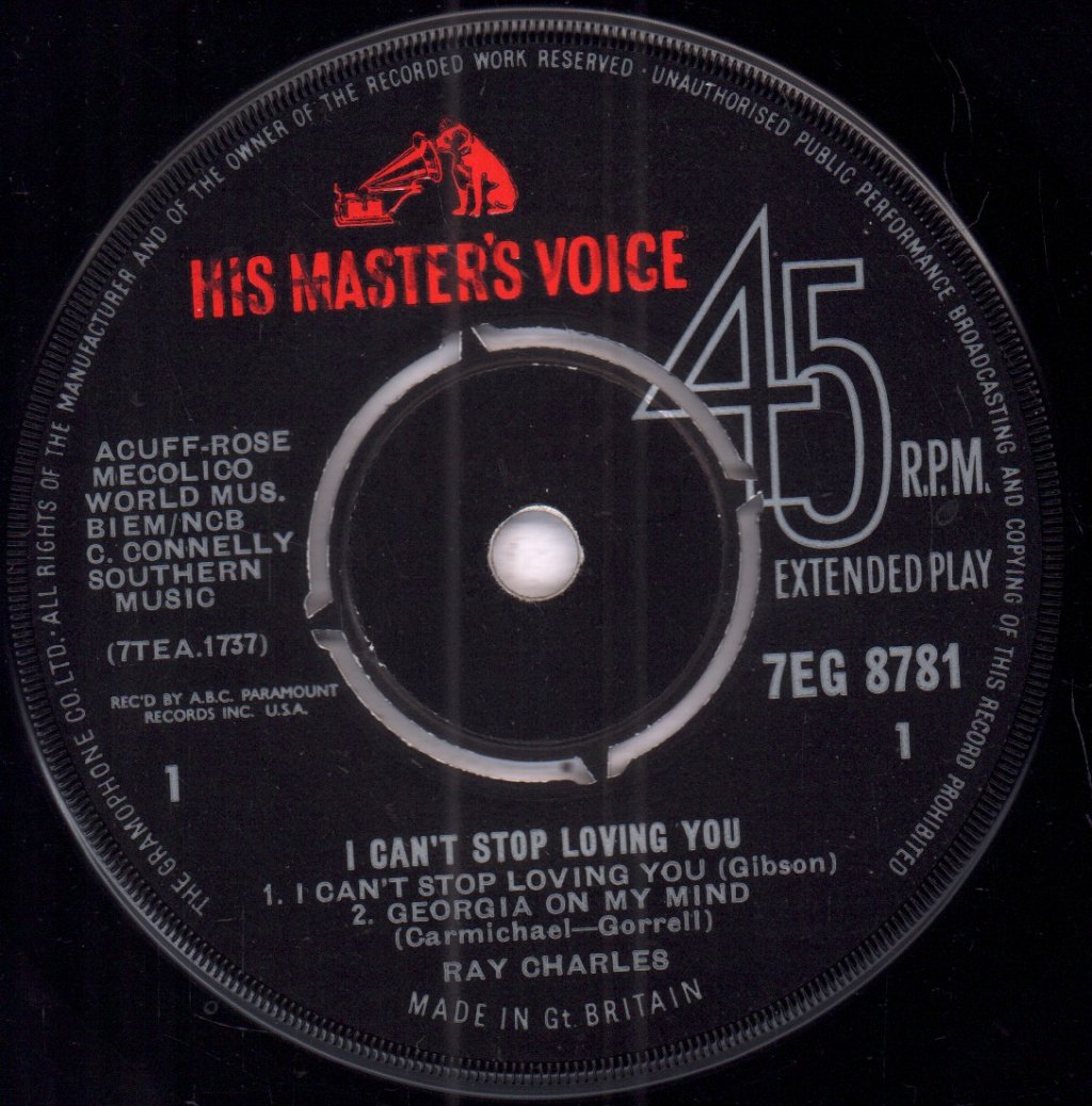 Ray Charles - I Can't Stop Loving You - 7 Inch