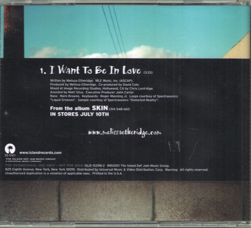 Melissa Etheridge - I Want To Be In Love - Cd