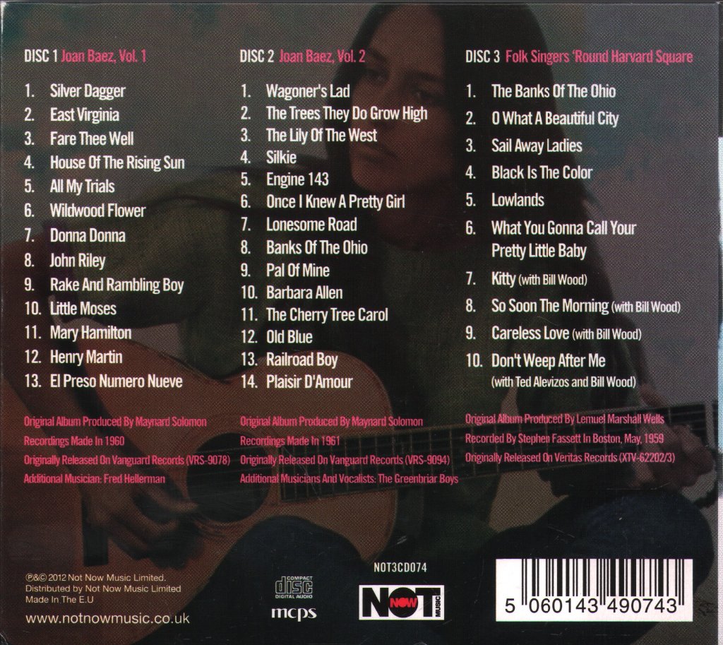 Joan Baez - Trilogy - Cd Set