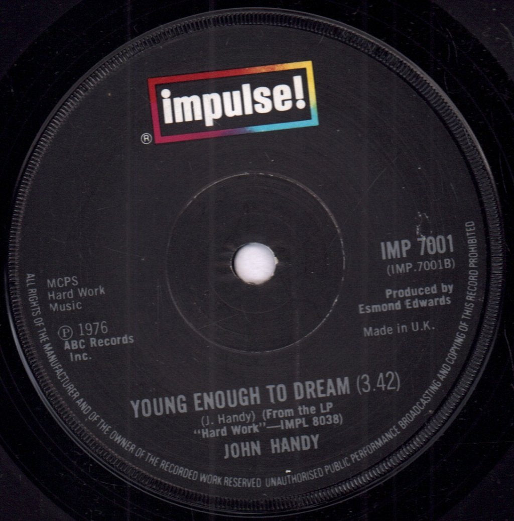 John Handy - Hard Work - 7 Inch