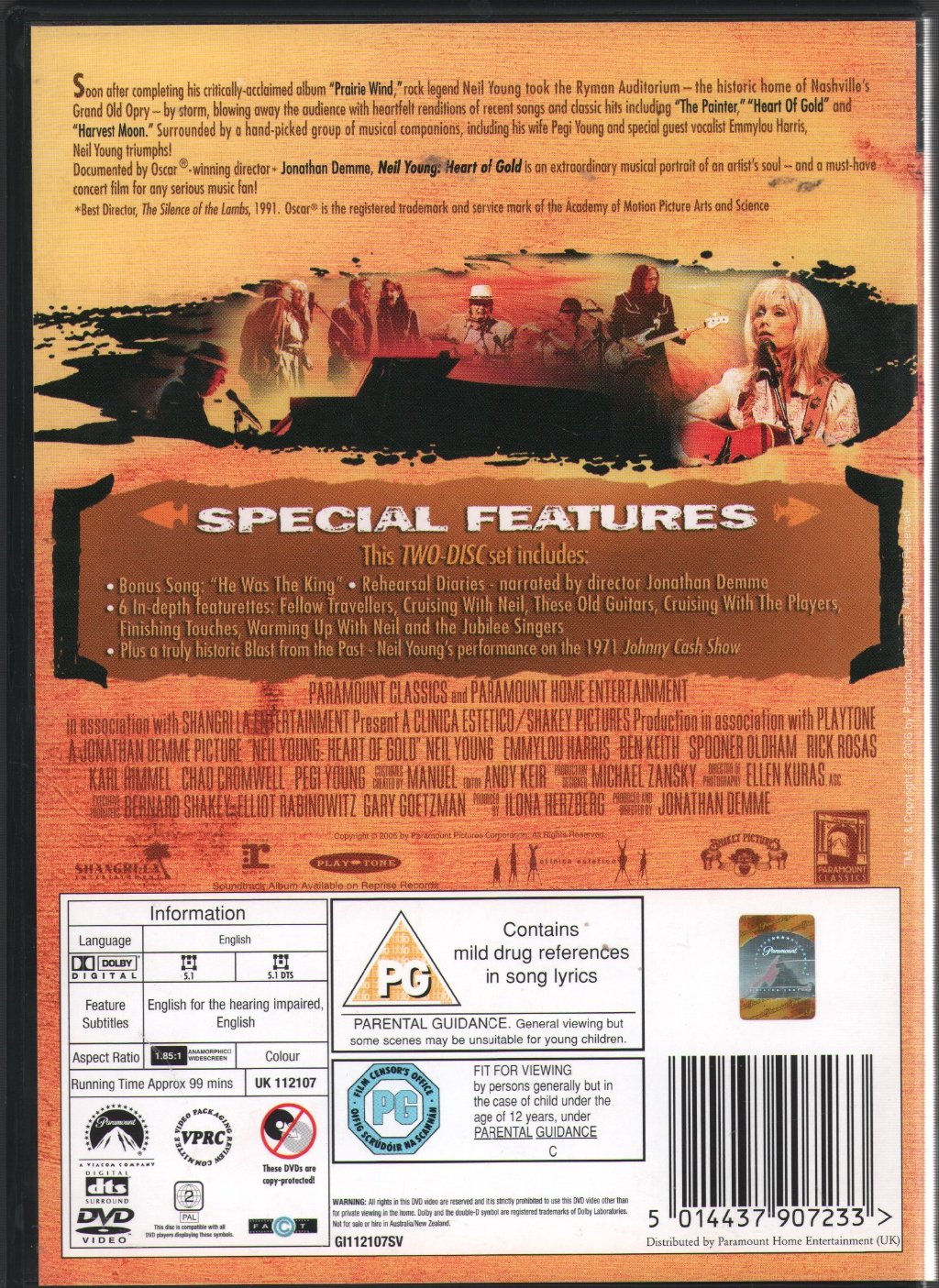 Neil Young - Heart Of Gold - Double Dvd