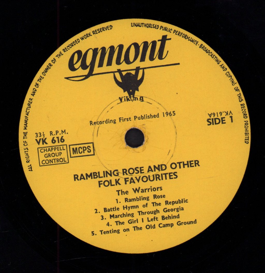 warriors (folk) - Rambling Rose And Other Folk Favorites - Lp