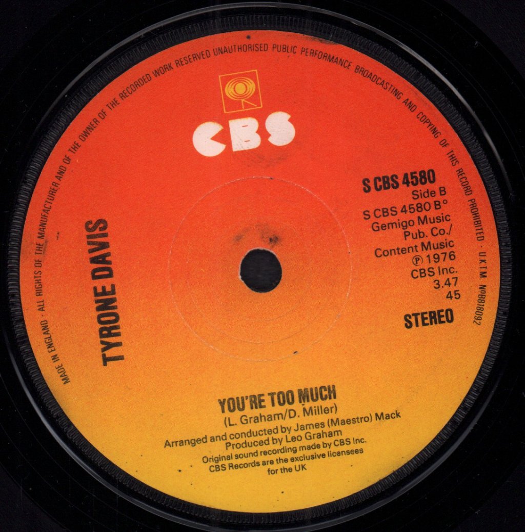 Tyrone Davis - Give It Up - 7 Inch