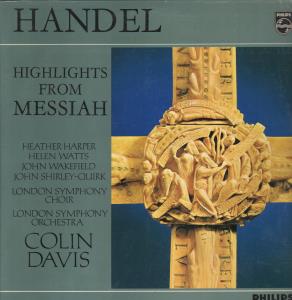 Colin Davis / London Symphony Orchestra - Handel - Highlights From Messiah - Lp