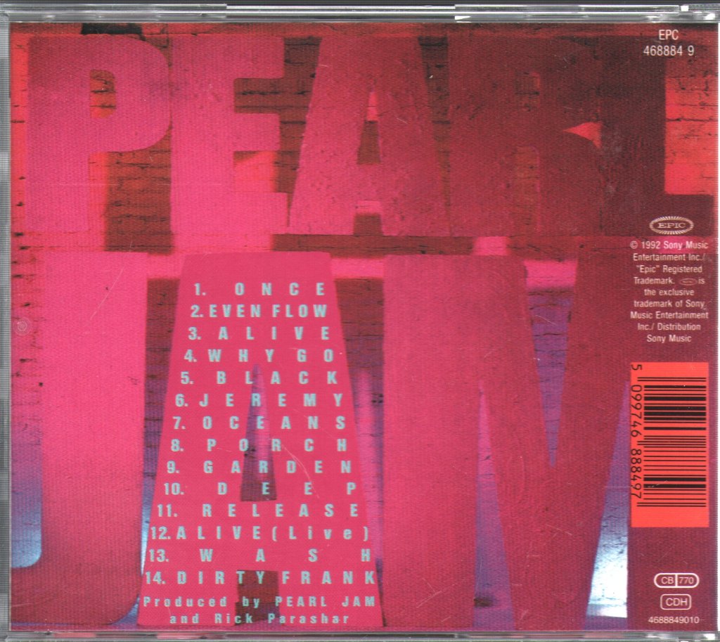 Pearl Jam - Ten - Cd