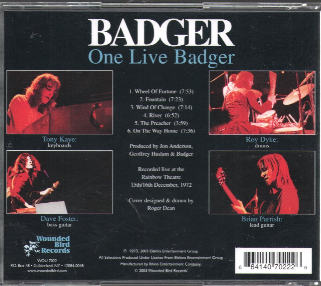 Badgers - One Live Badger - Cd