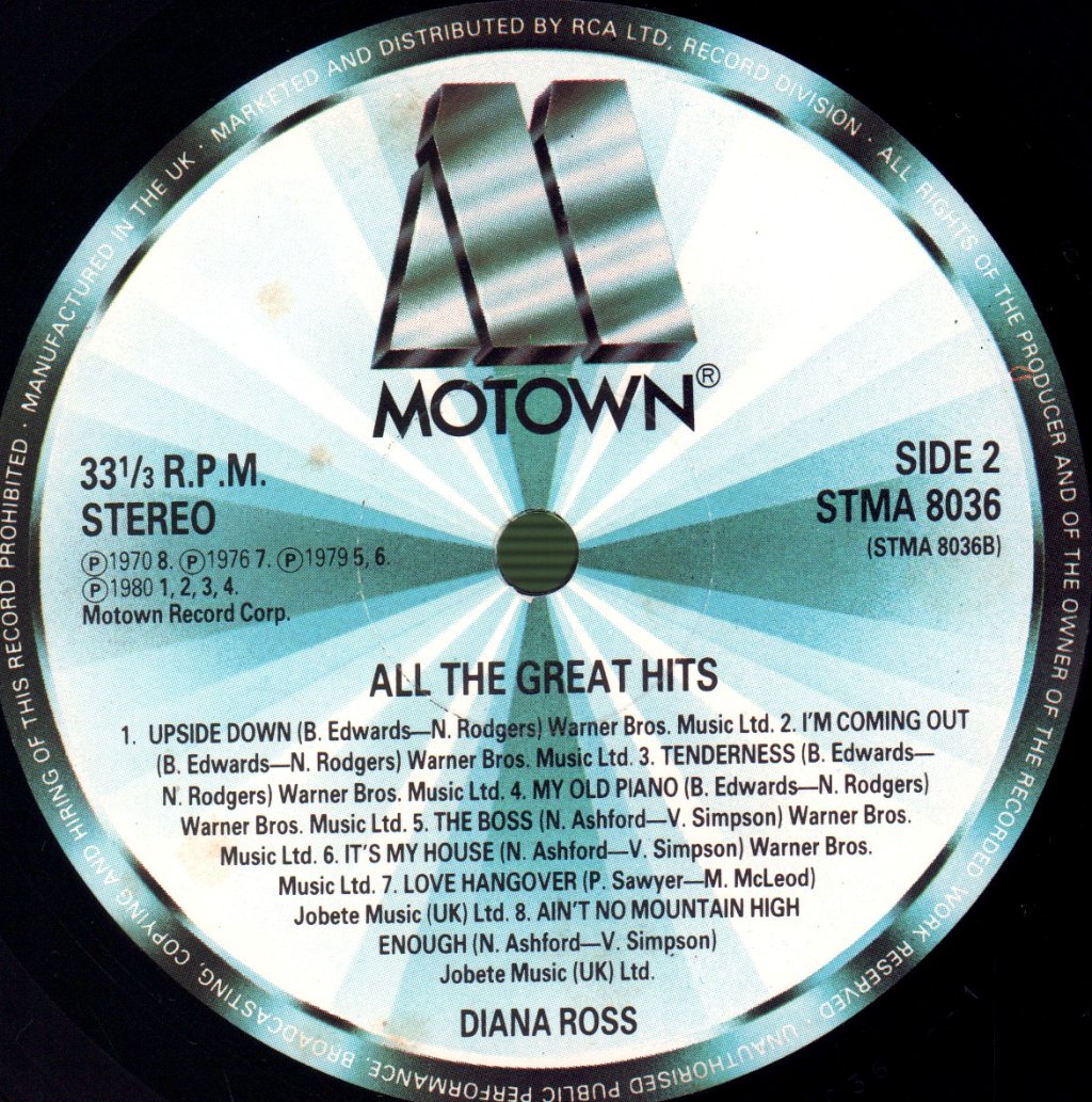 Diana Ross - All The Great Hits - Lp