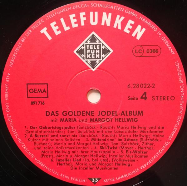 Maria & Margot Hellwig - Das Goldene Jodel Album Mit (golden yodel melodies) - Double Lp