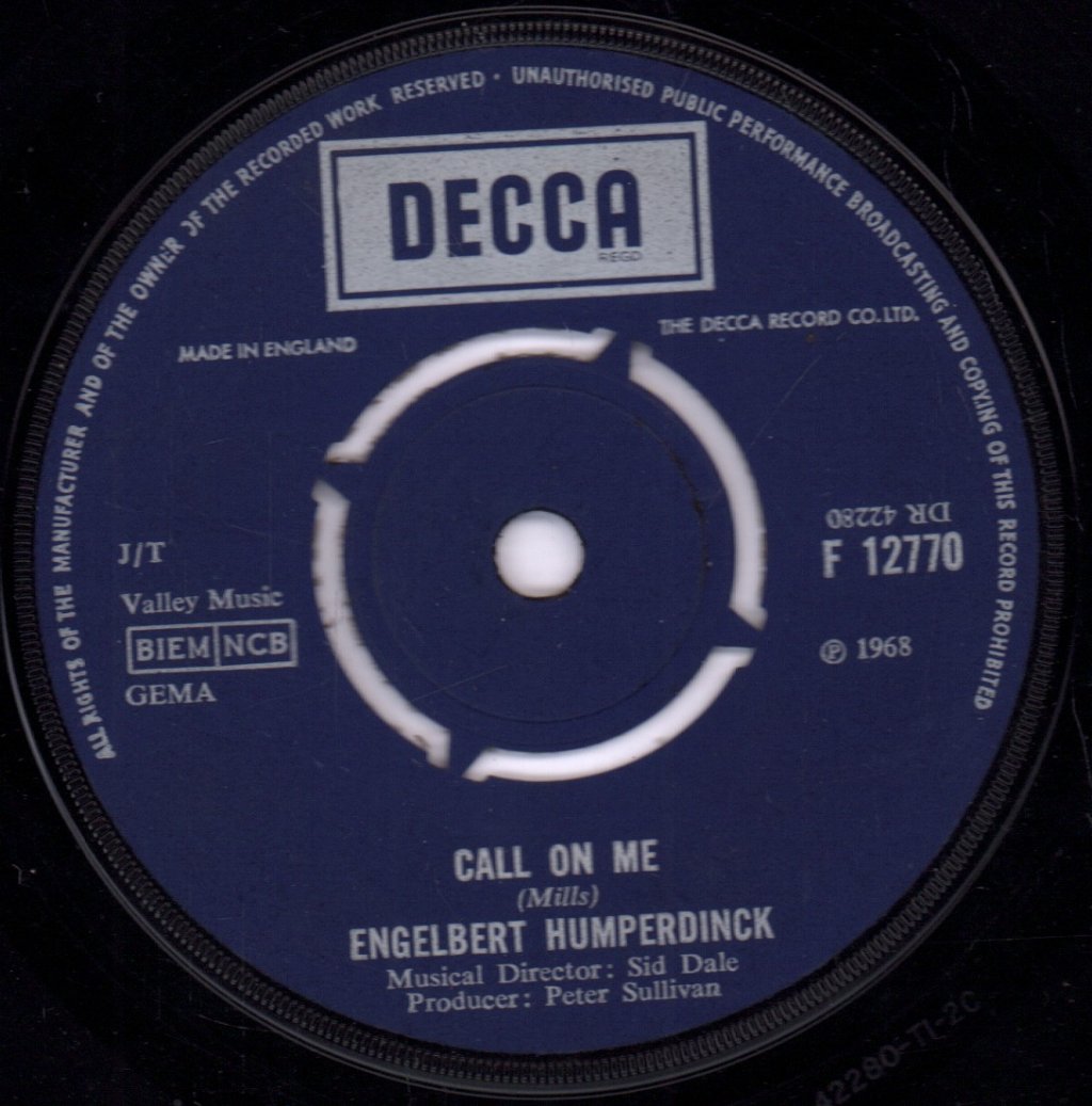 Engelbert Humperdinck - A Man Without Love - 7 Inch