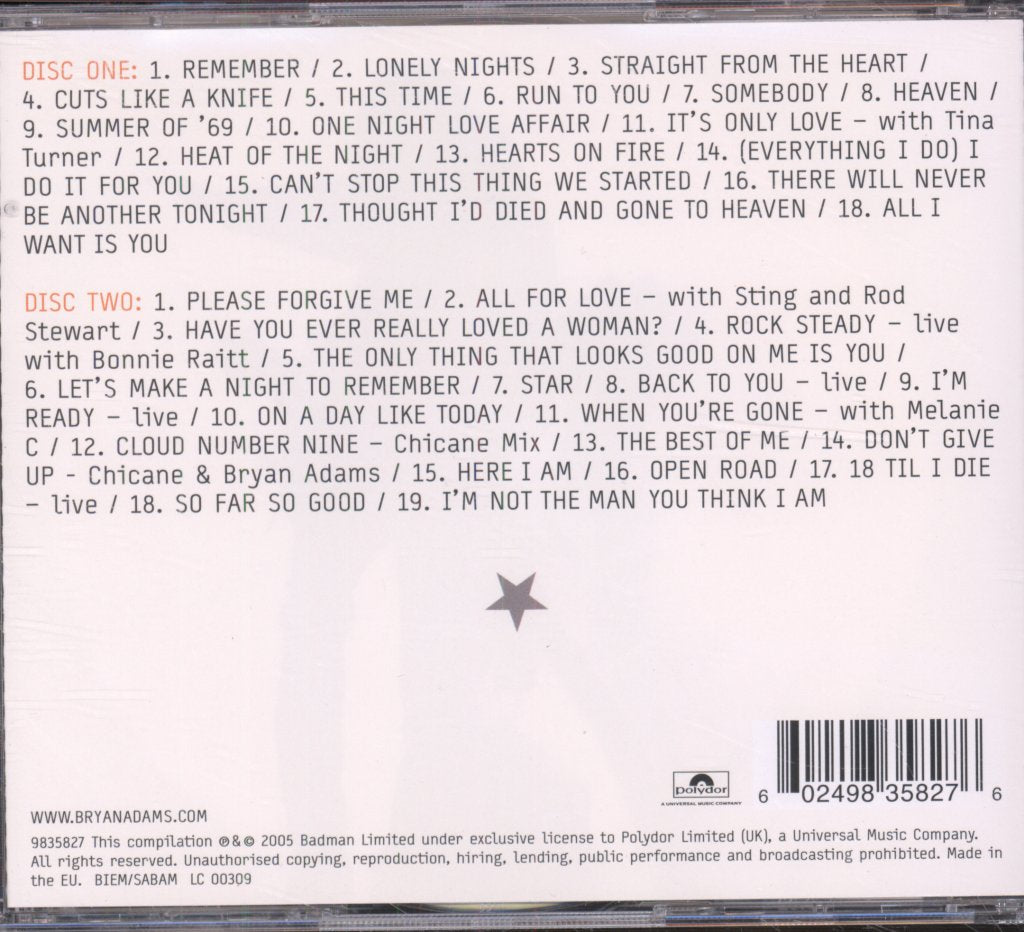 Bryan Adams - Anthology - Double Cd