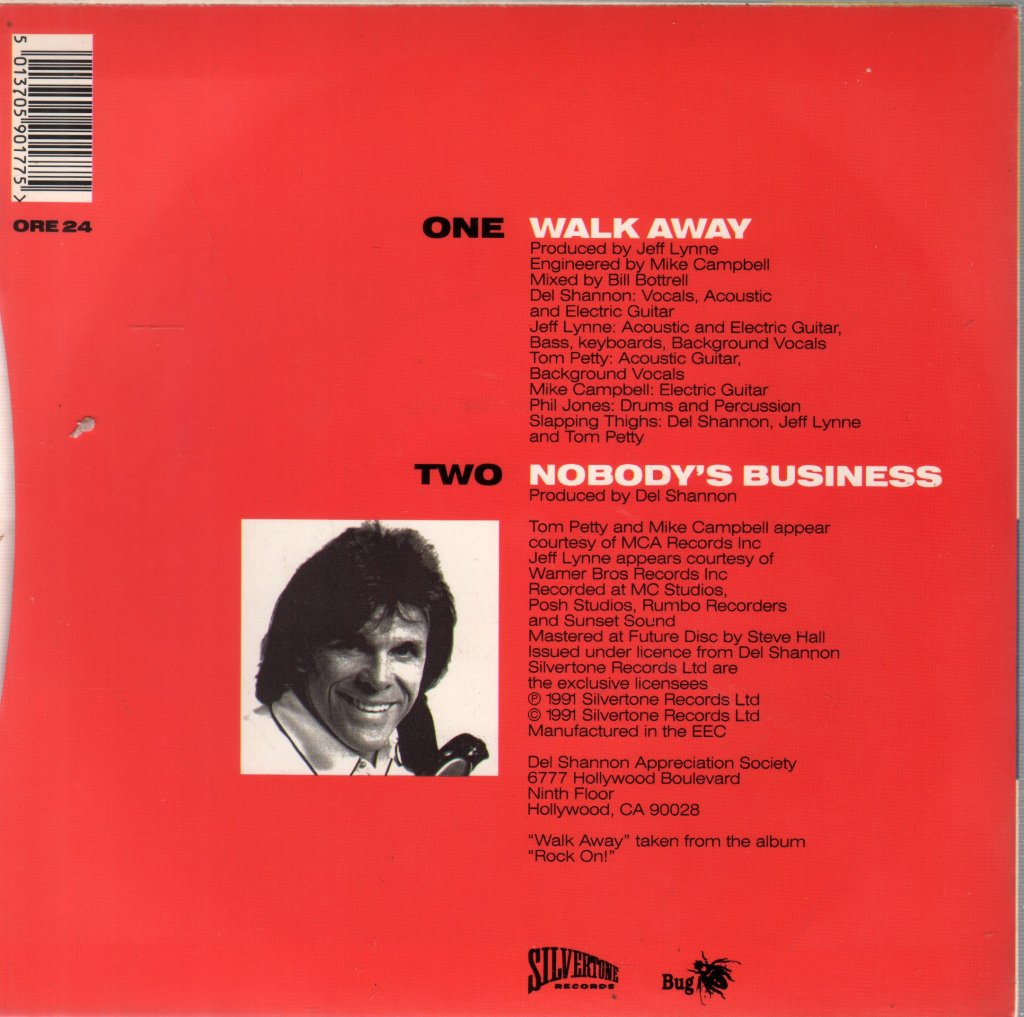 Del Shannon - Walk Away - 7 Inch