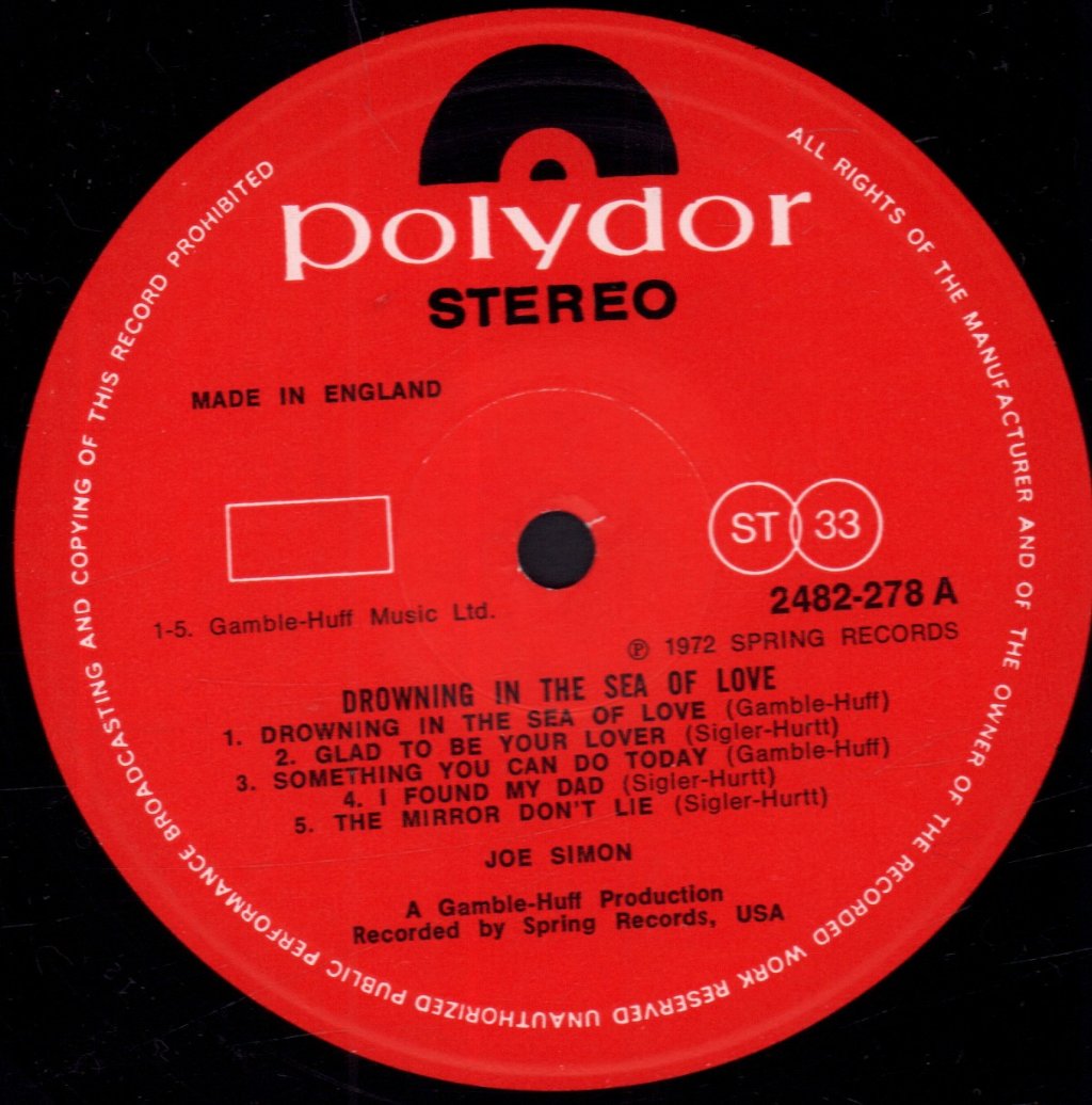 Joe Simon - Drowning In The Sea Of Love - Lp
