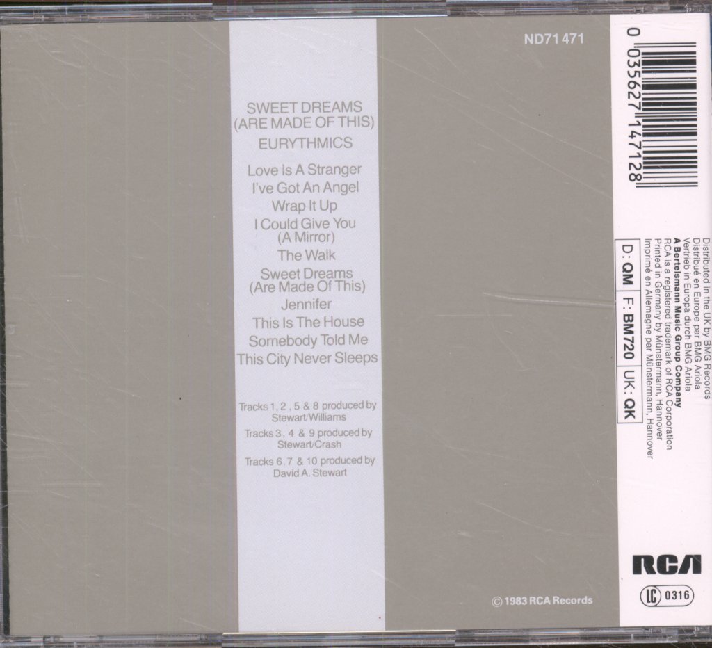 Eurythmics - Sweet Dreams (Are Made Of This) - Cd