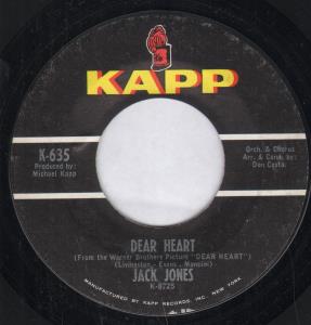 Jack Jones - Dear Heart - 7 Inch