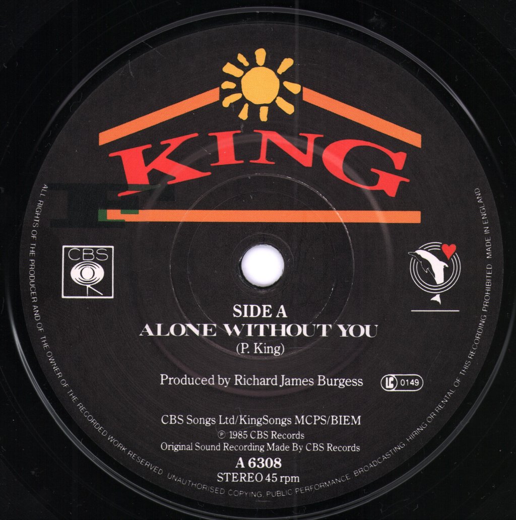 King (Paul) - Alone Without You - 7 Inch