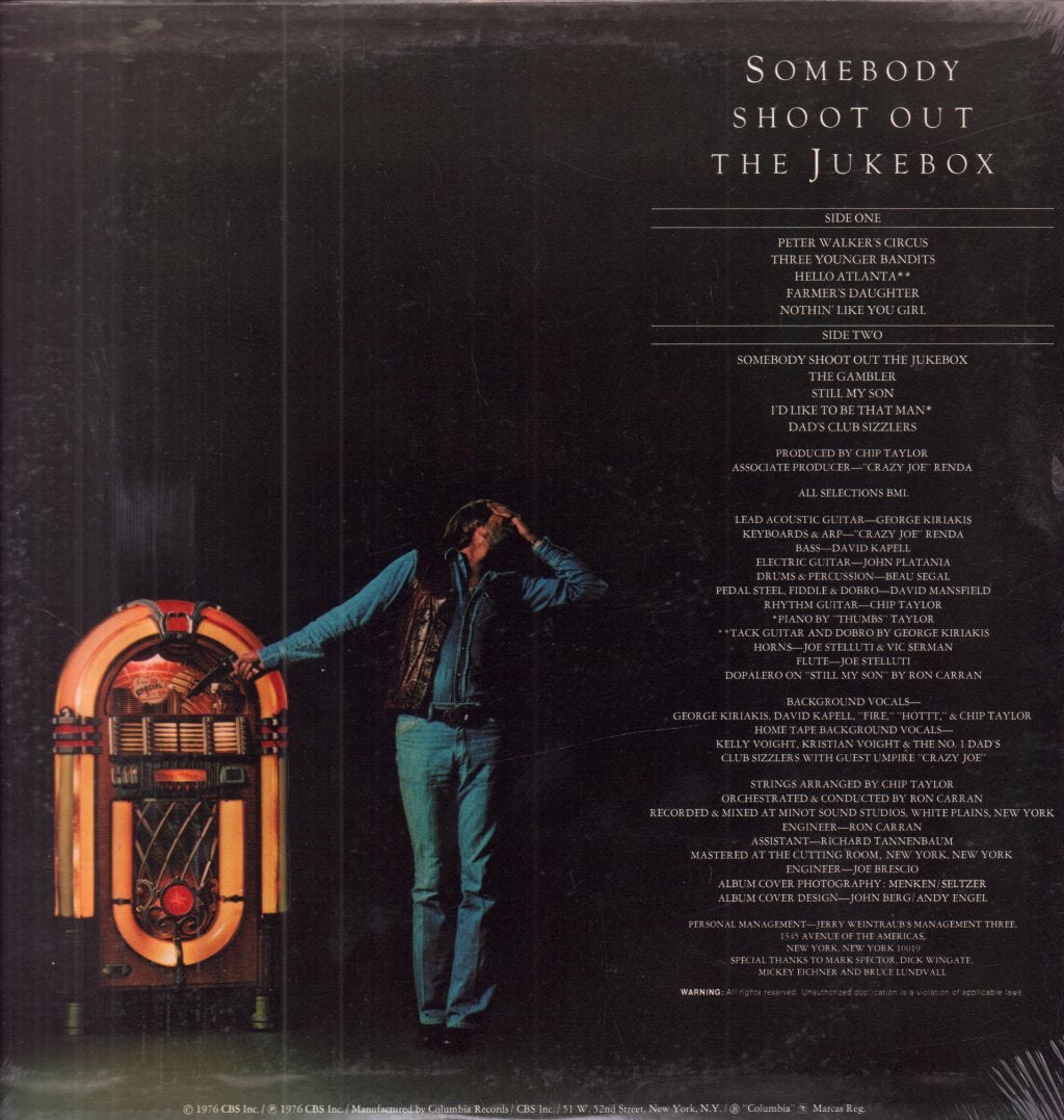 Chip Taylor With Ghost Train - Somebody Shoot Out The Jukebox - Lp