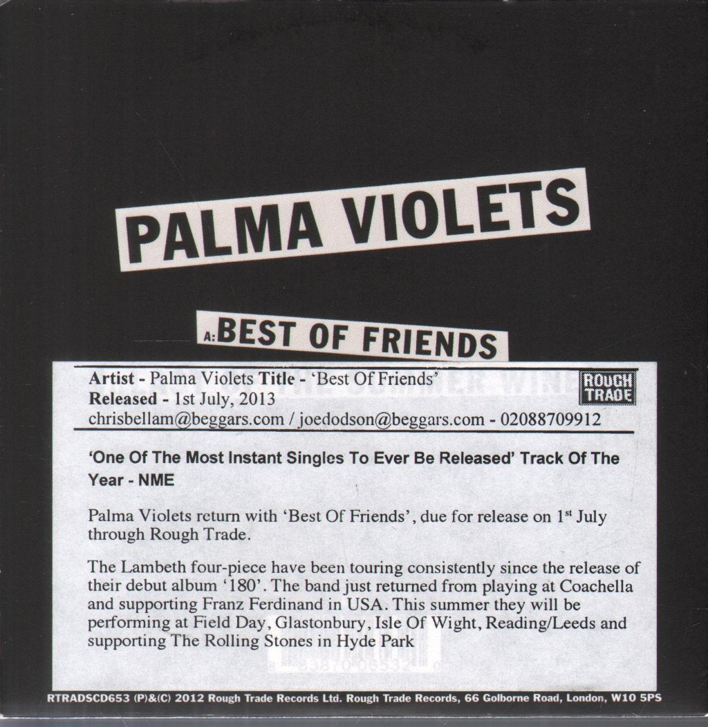 Palma Violets - Best Of Friends - Cd