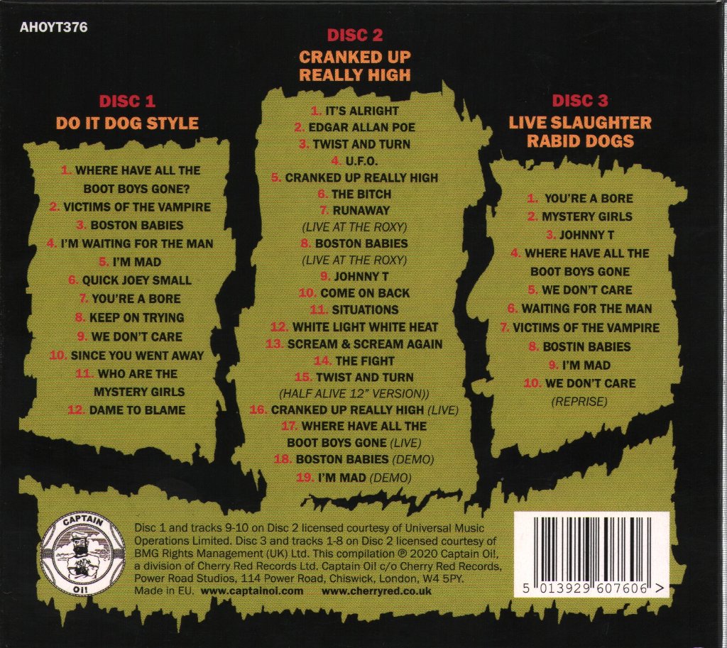 Slaughter And The Dogs - Do It Dog Style - Triple Cd
