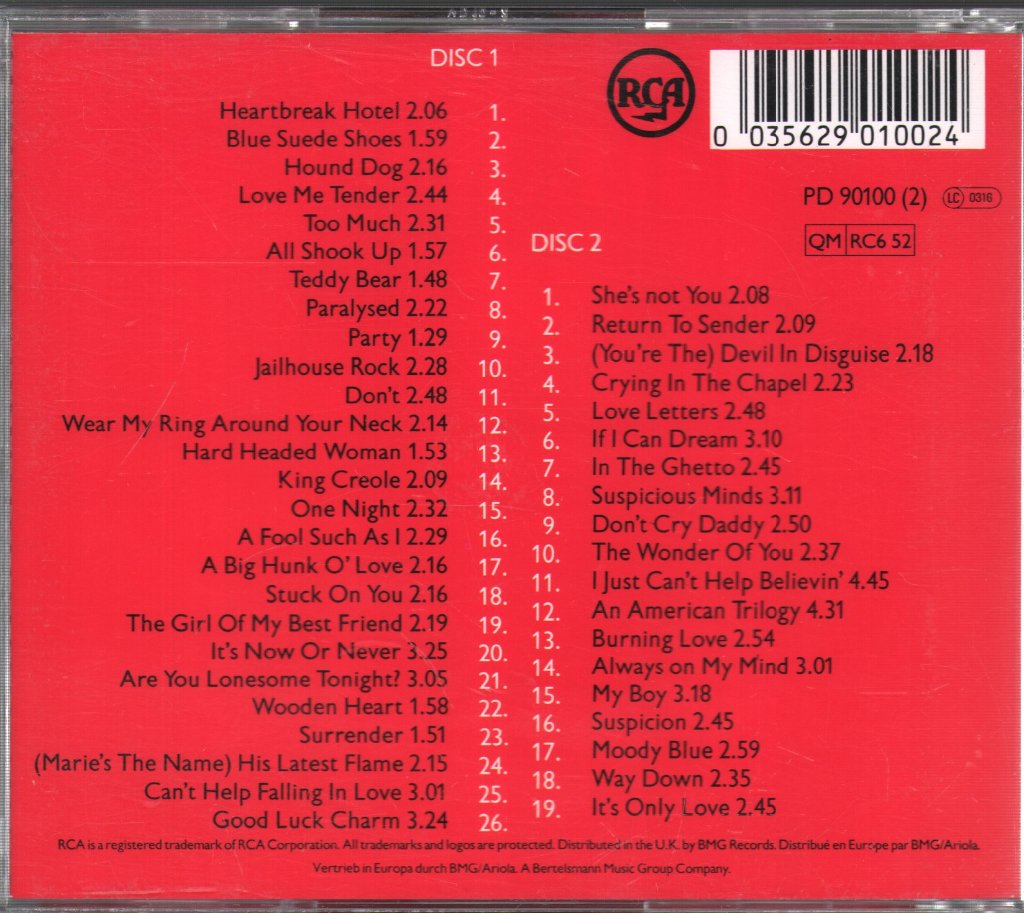 Elvis Presley - All Time Greatest Hits - Double Cd