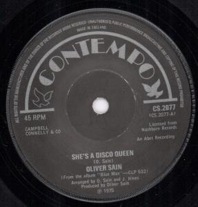 Oliver Sain - She's A Disco Queen - 7 Inch