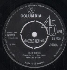 Herman's Hermits - Silhouettes - 7 Inch