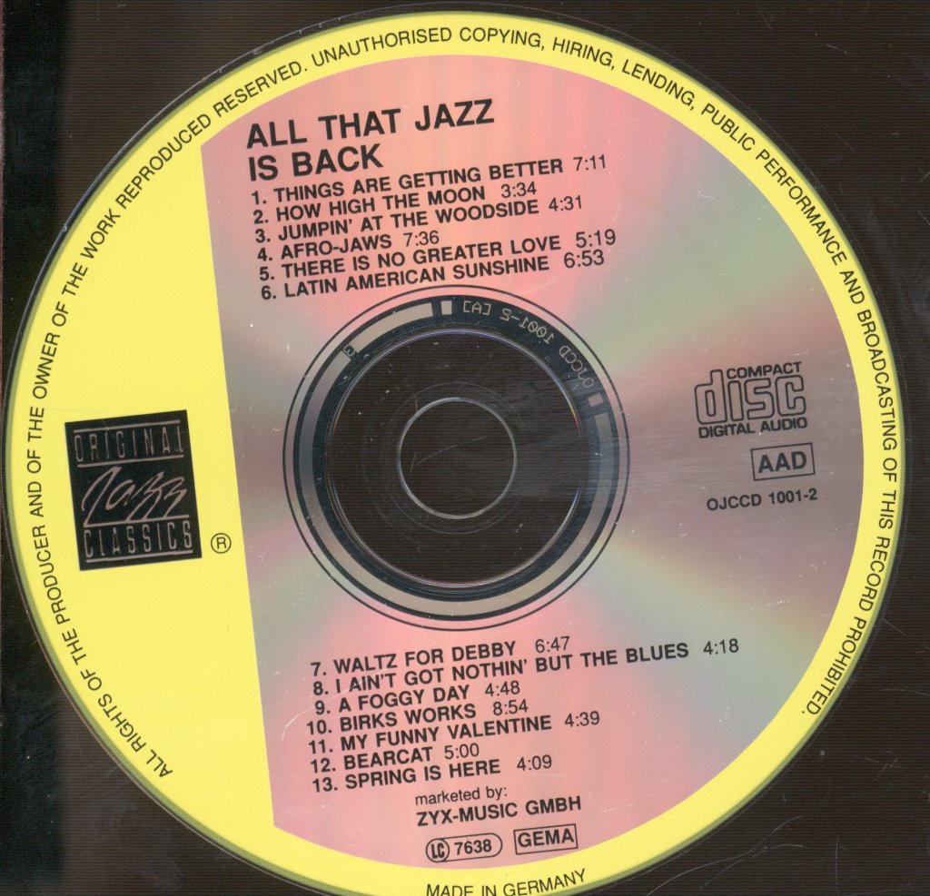 Various Artists - All That Jazz Is Back - Cd