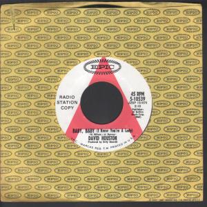David Houston - Baby Baby I Know You're A Lady - 7 Inch