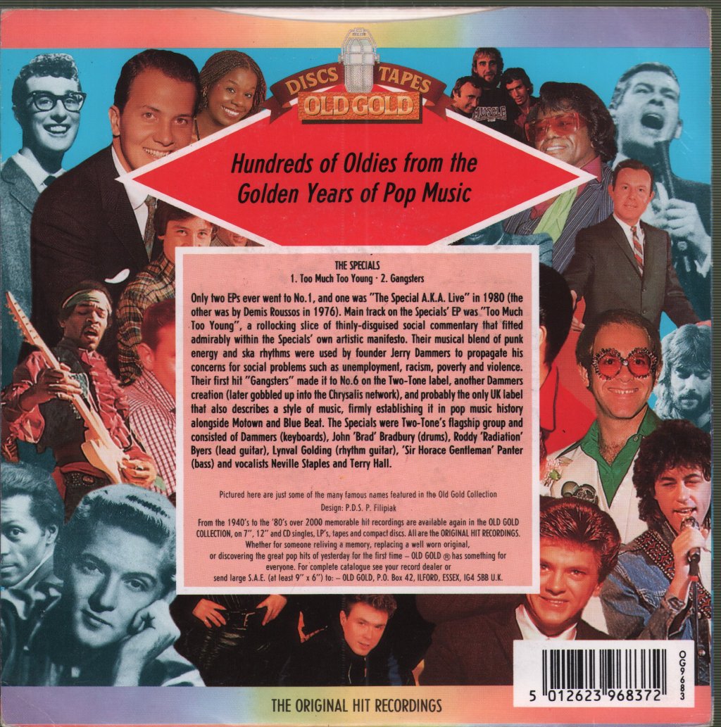 Specials - Too Much Too Young / Gangsters - 7 Inch